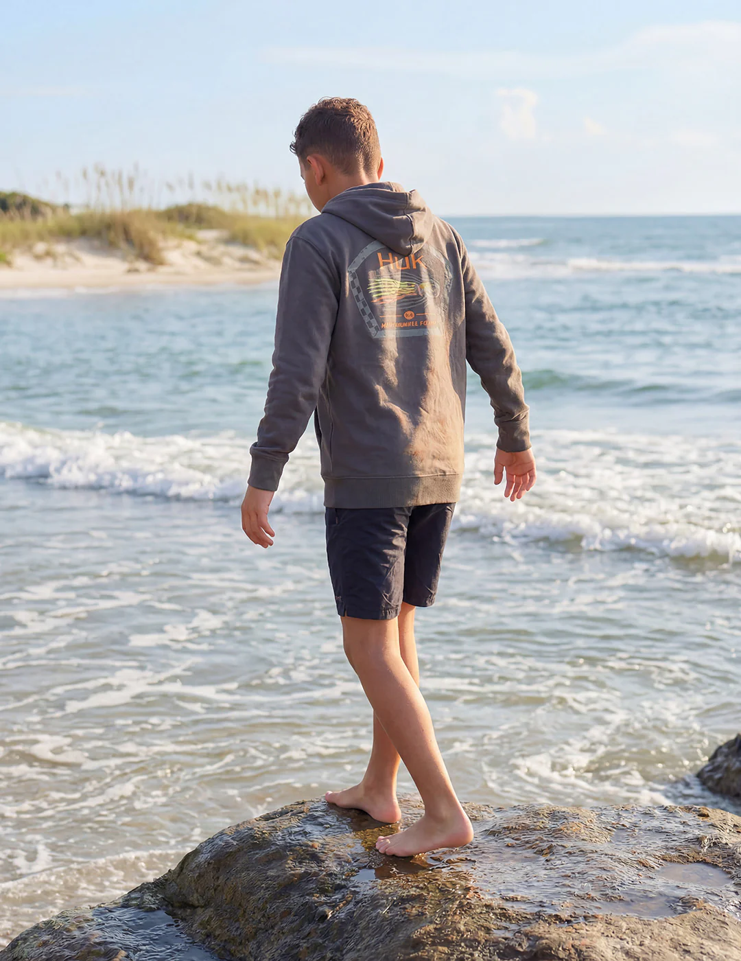 Kids Edisto Fast Badge Terry Hoodie - Image 3