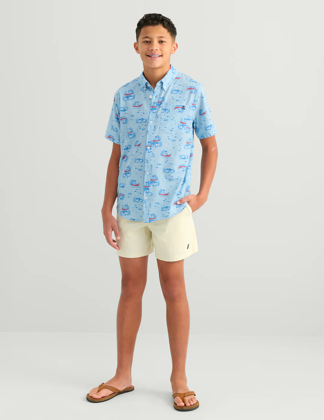 Kids Kona Short Sleeve Button-Down - Image 3