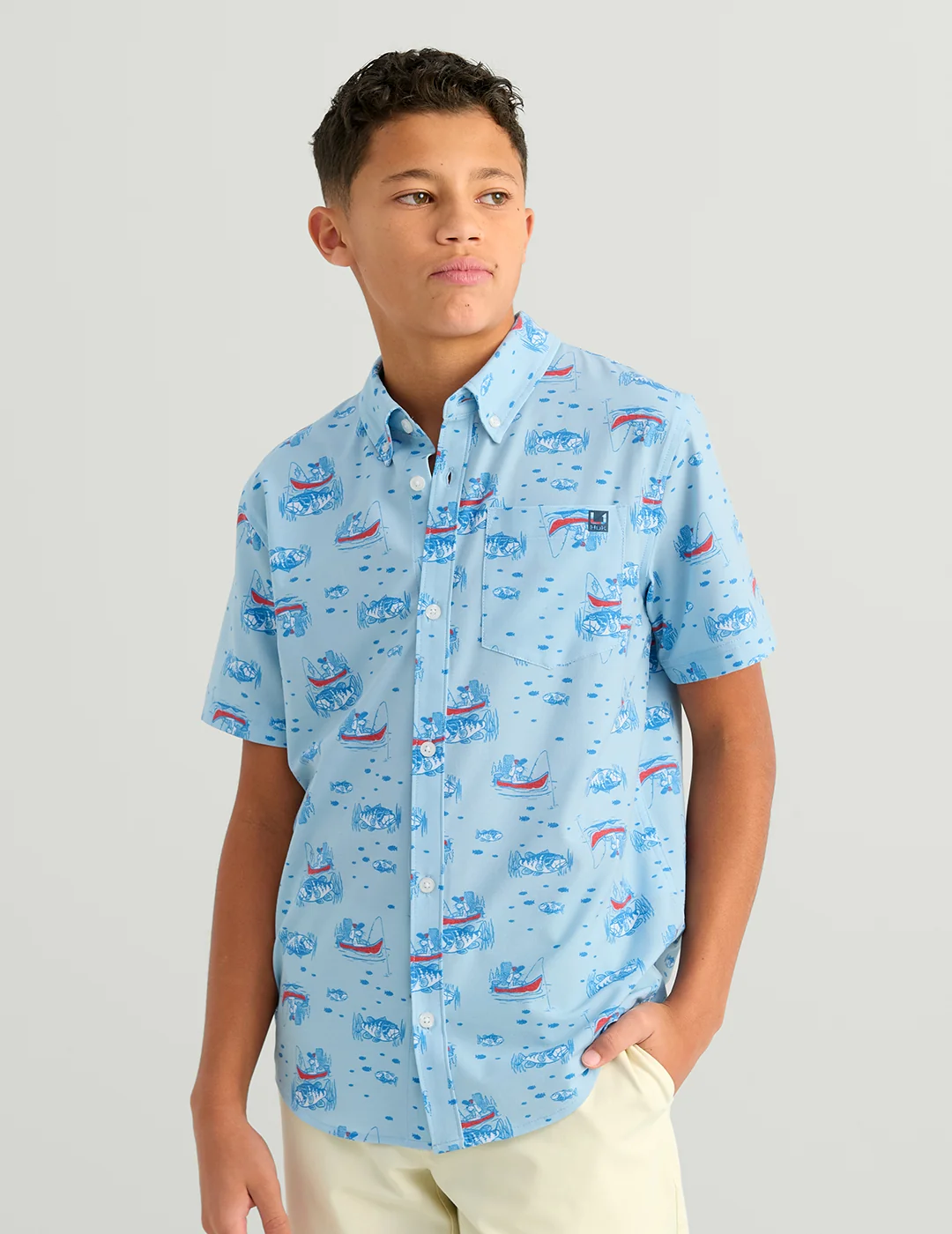Kids Kona Short Sleeve Button-Down - Image 5
