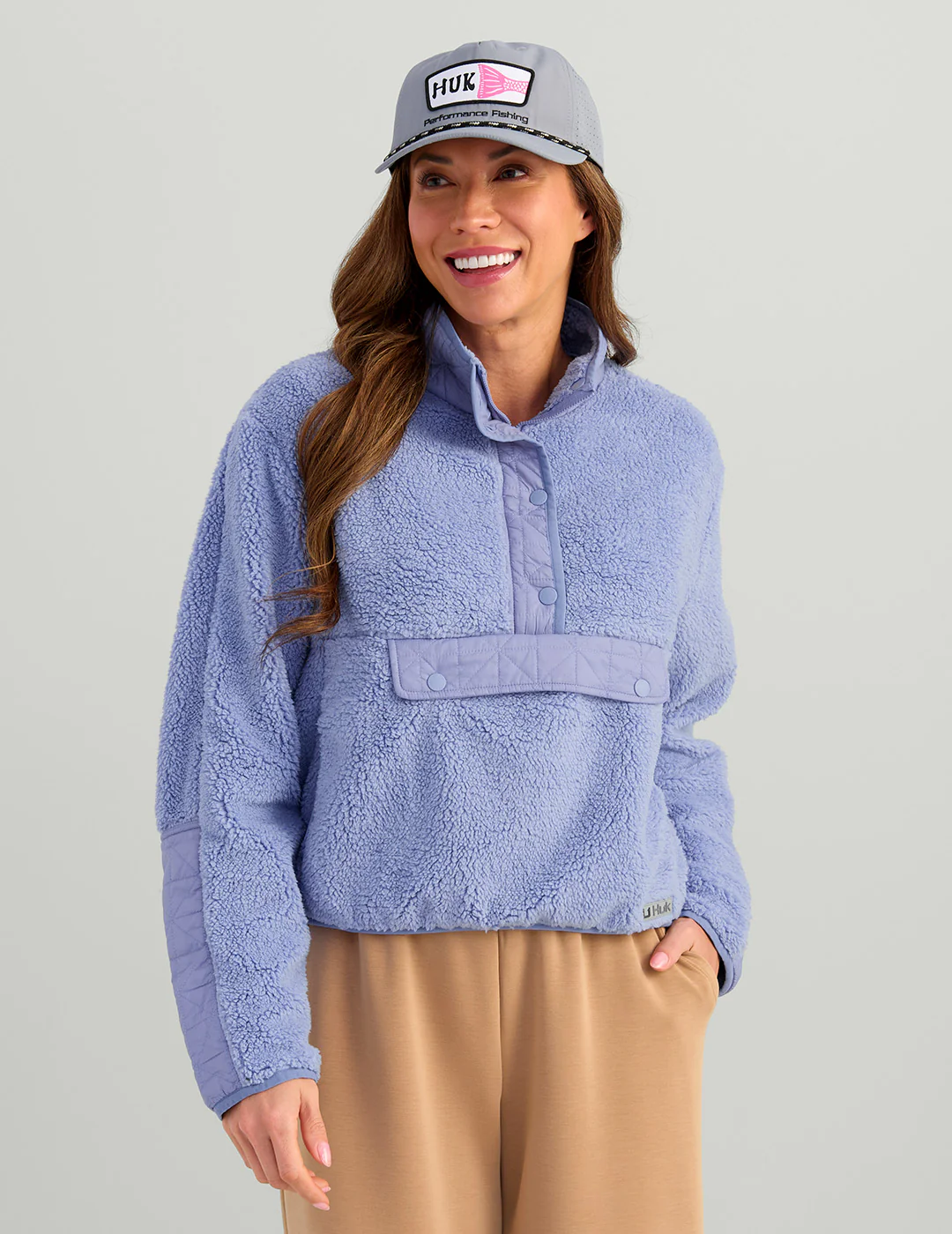 Womens Plush Fleece 1/2 Zip Pullover