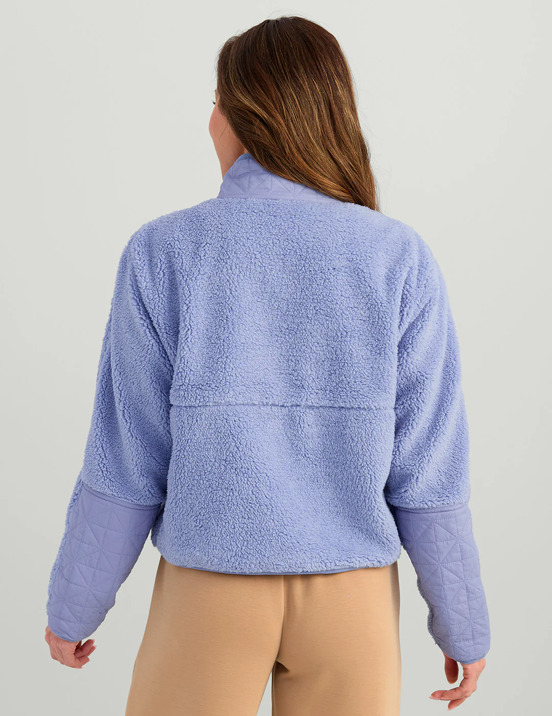Womens Plush Fleece 1/2 Zip Pullover - Image 2