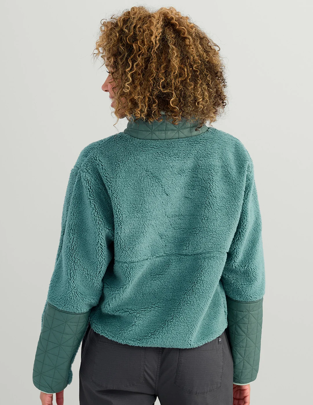 Womens Plush Fleece 1/2 Zip Pullover - Image 2
